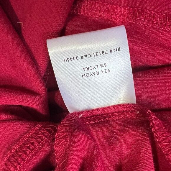 EILEEN FISHER Small Red Midi Fit & Flare Jersey Tank Dress - Picture 10 of 10